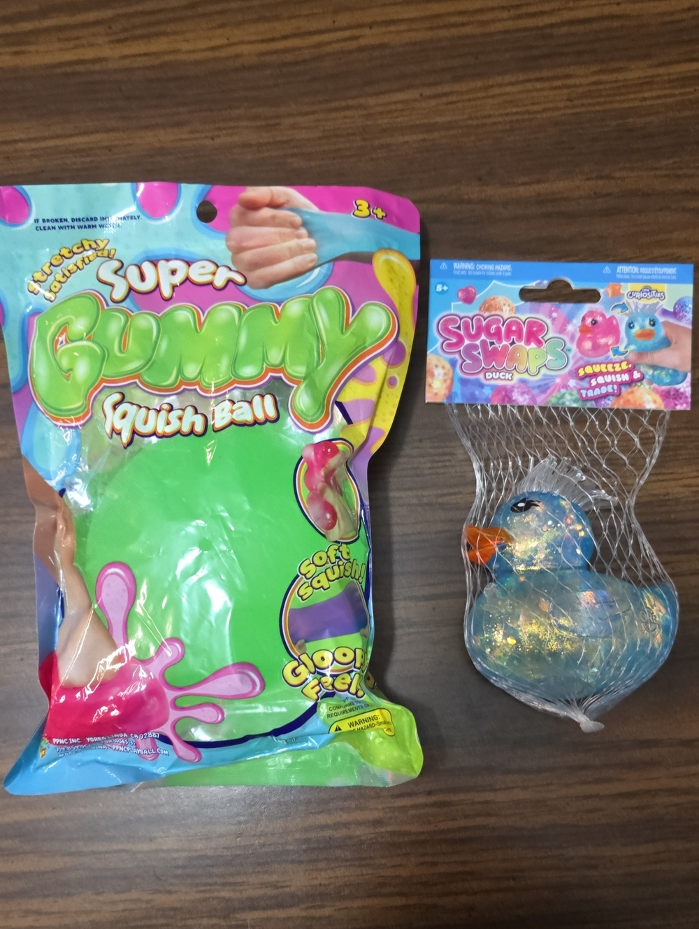 Super Gummy Squish Ball and Sugar Swaps Duck